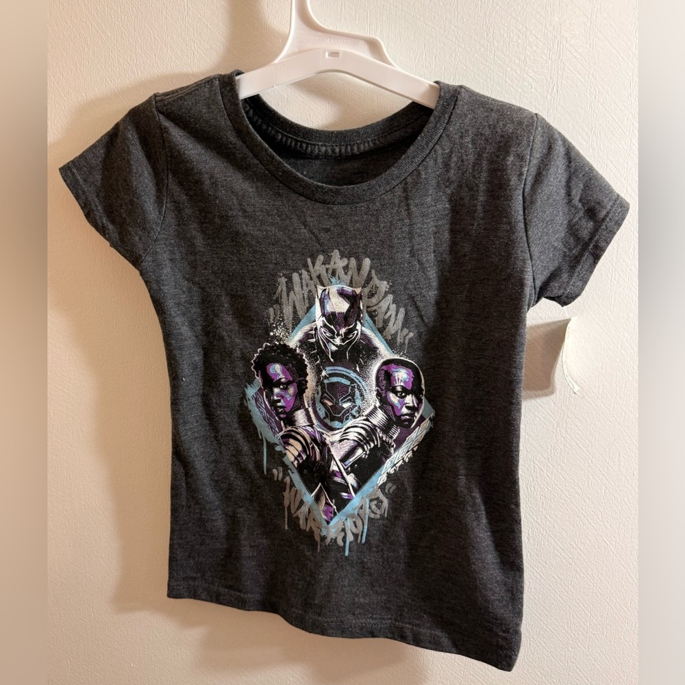 New Marvel Girls XSmall (4/5) Black Panther Shirt